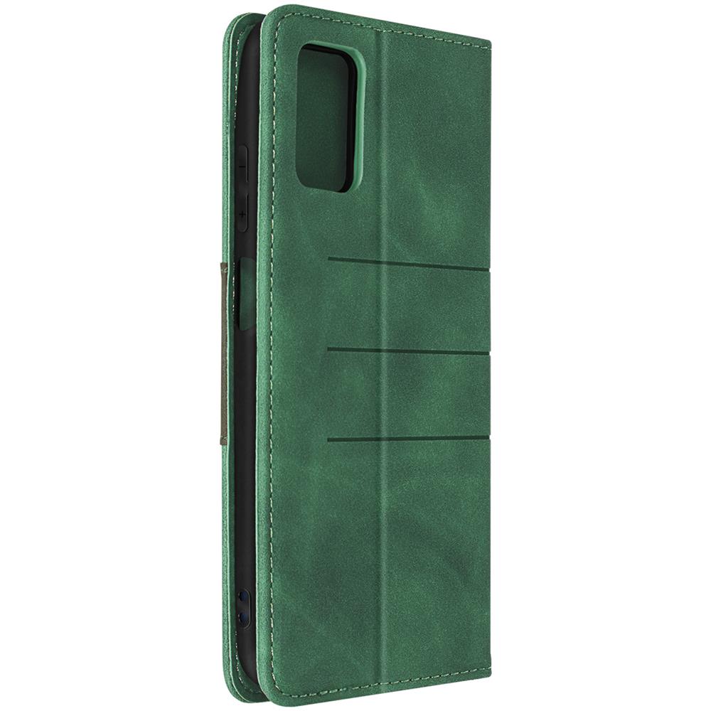 Custodia Similpelle Soft-touch Galaxy A03s Funzione Supporto Verde - Foto 1