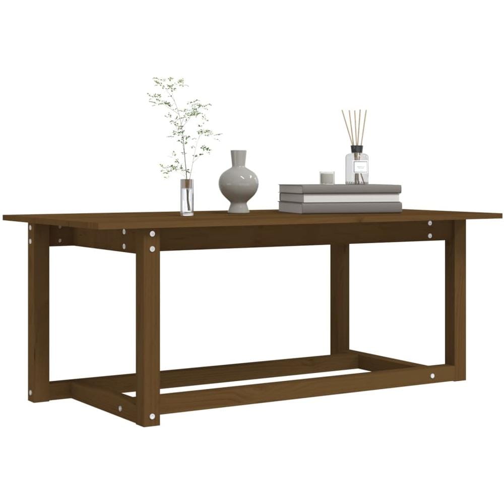 Tavolino da Salotto Miele 110x55x45 cm Legno Massello di Pino - Foto 7