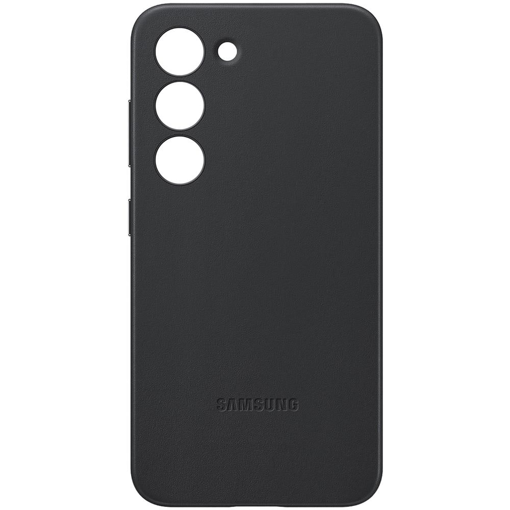 Cover Galaxy S23 Plus Vera Pelle Originale Leather Case Nera - Foto 1