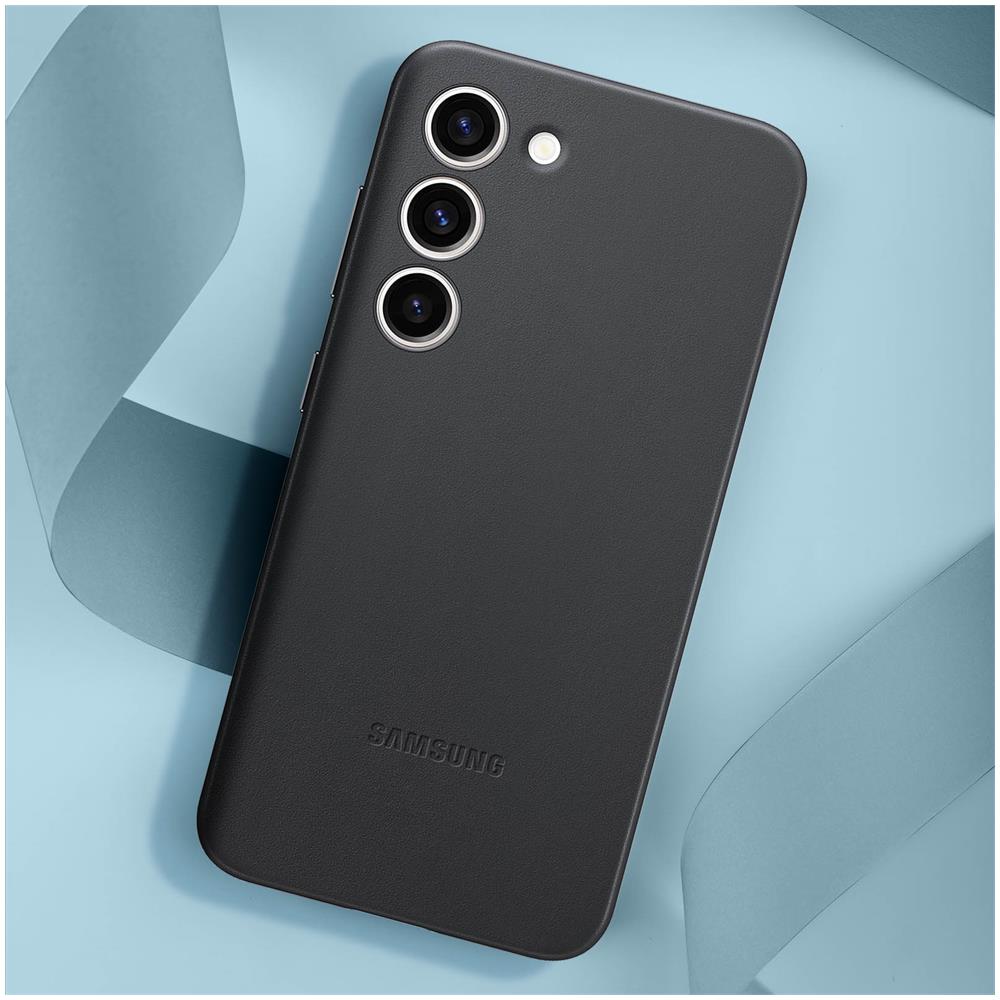 Cover Galaxy S23 Plus Vera Pelle Originale Leather Case Nera - Foto 5