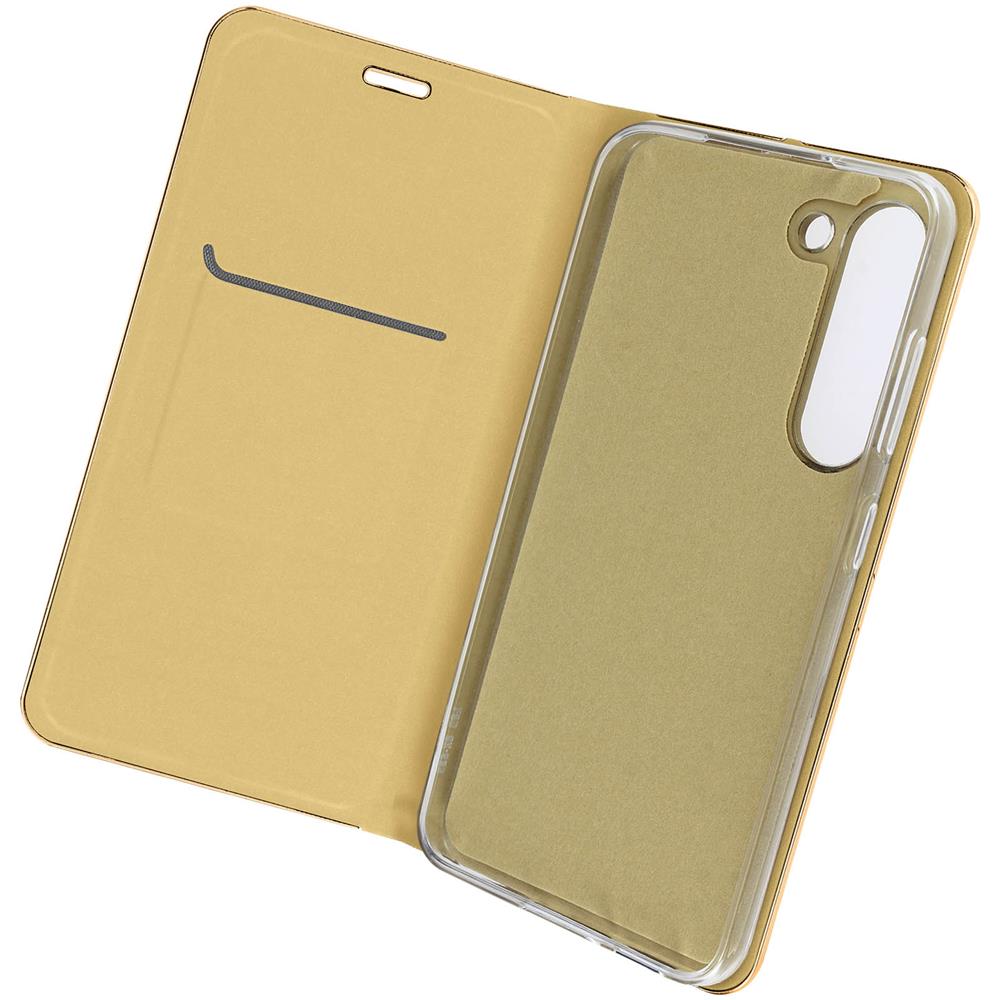 Custodia Per Samsung Galaxy S23 Plus, Portacarte E Funzione Supporto Oro - Foto 2