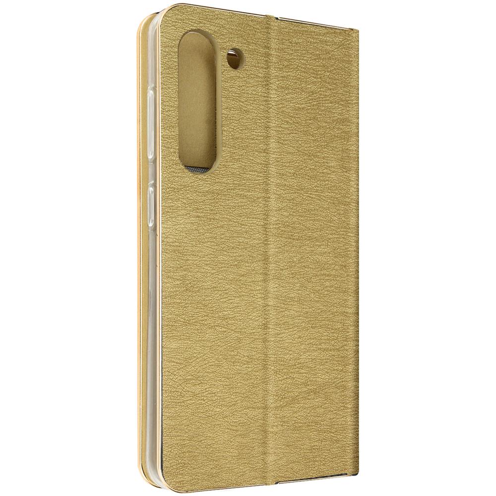 Custodia Per Samsung Galaxy S23 Plus, Portacarte E Funzione Supporto Oro - Foto 1