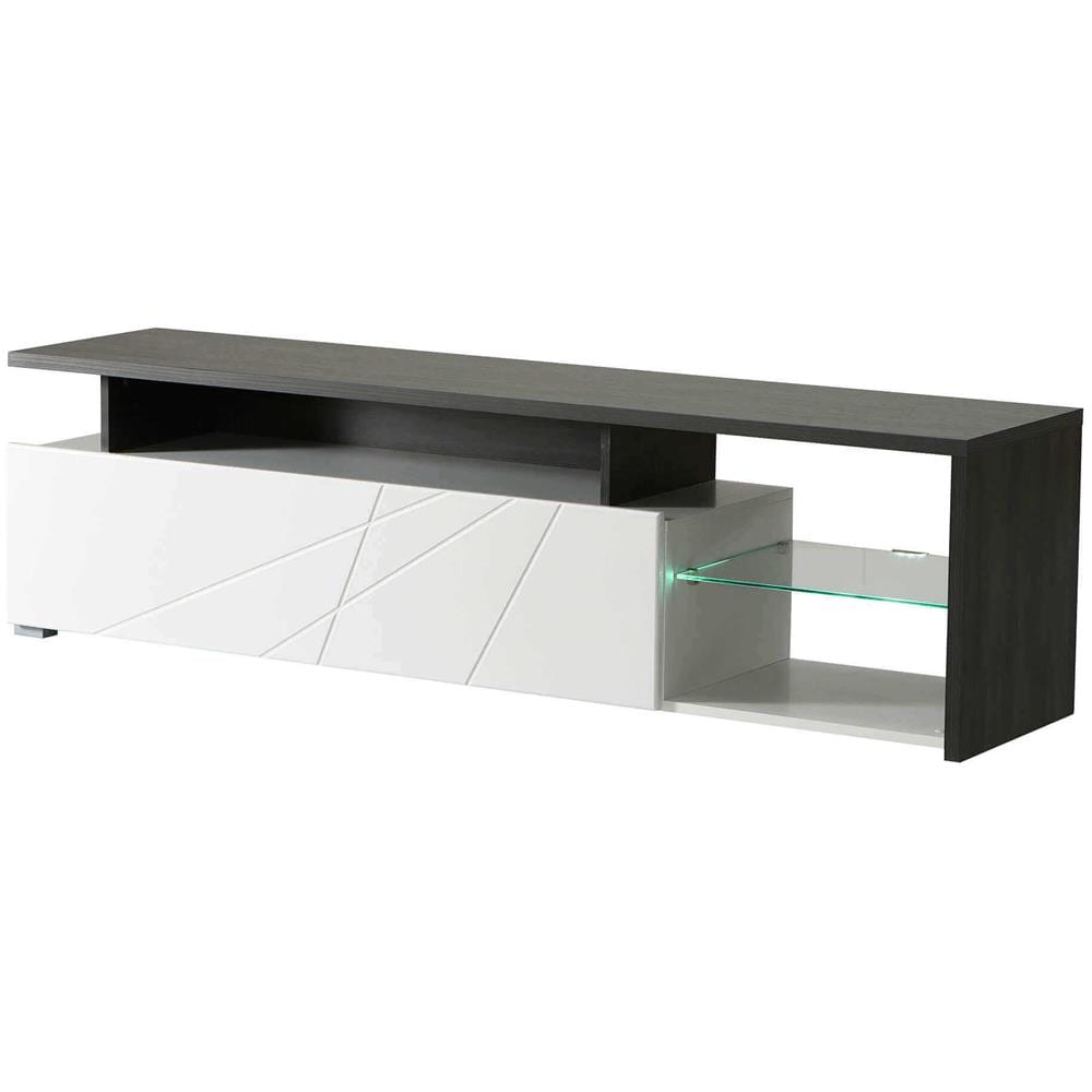 Mistie - Porta Tv Anta Decorata Moderno Minimal In Legno - Foto 1