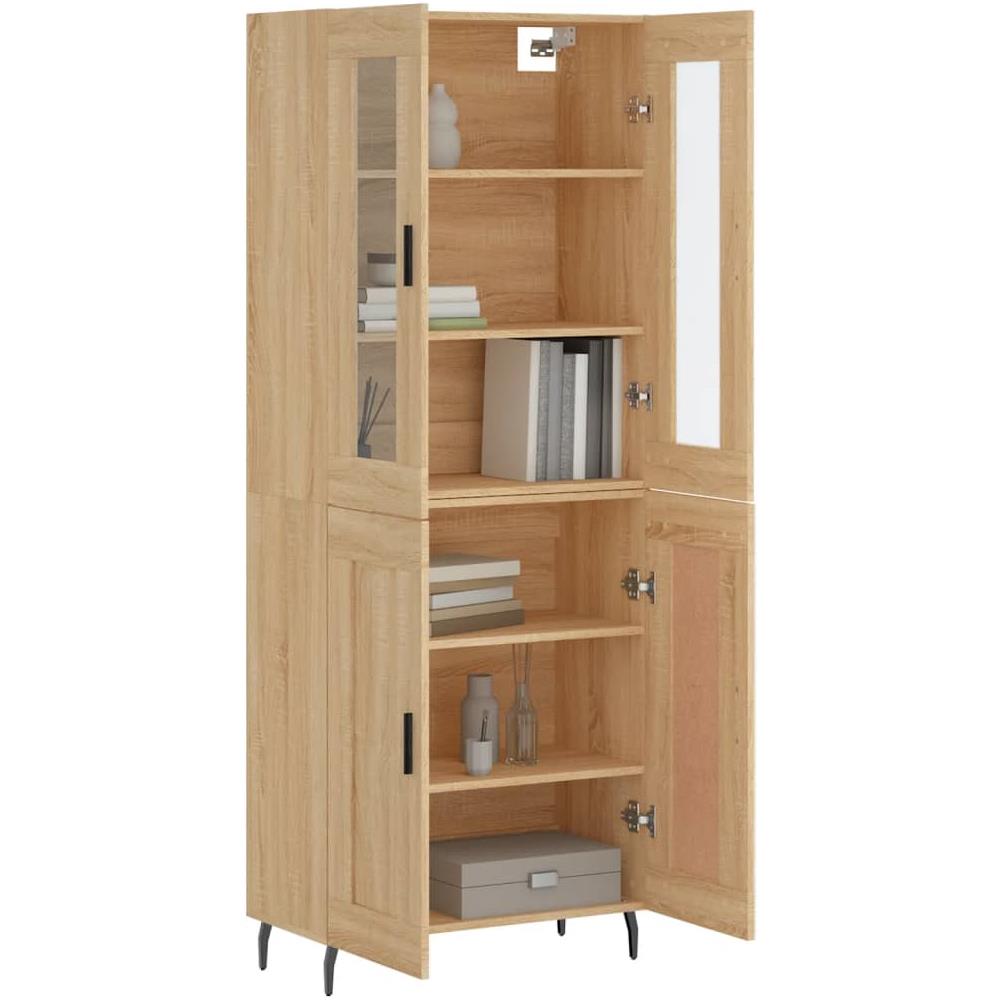 Credenza Rovere Sonoma 69,5x34x180 Cm In Legno Multistrato - Foto 3