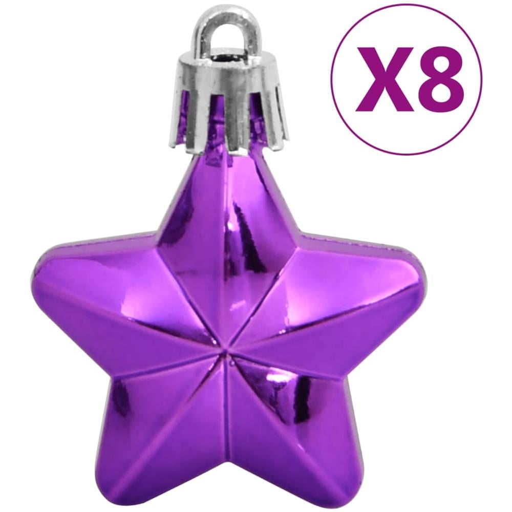 Set Palline Di Natale 111 Pz Viola In Polistirene - Foto 8