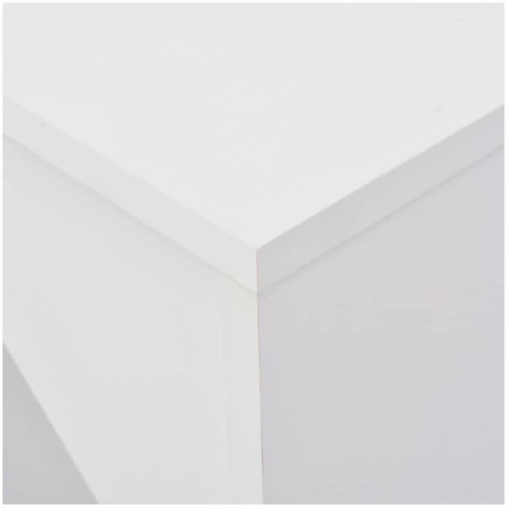 Tavolo da Bar con Scaffale Mobile Bianco 138x39x110 cm - Foto 2