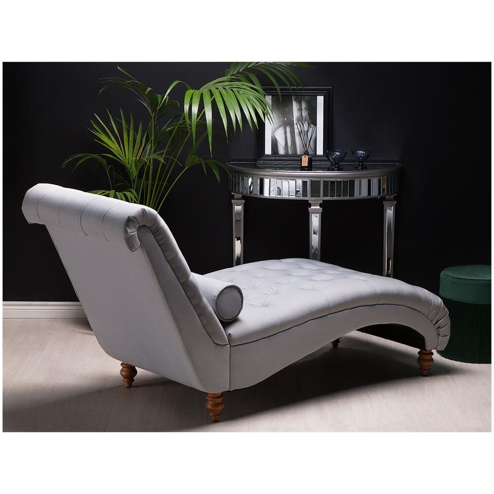 Chaise Longue In Tessuto Grigio Muret - Foto 2