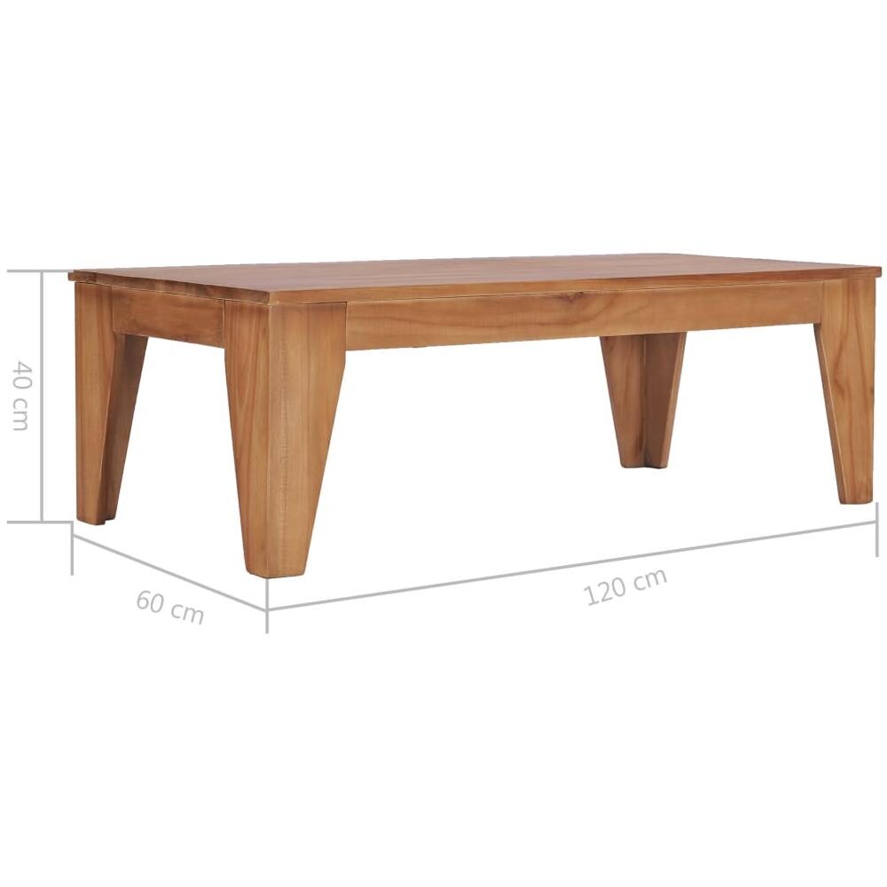 VIDAXL Tavolino Da Caffè 120x60x40cm In Legno Massello Di vidaXL Tavolino da Salotto in Legno Massiccio di Teak, 100 x