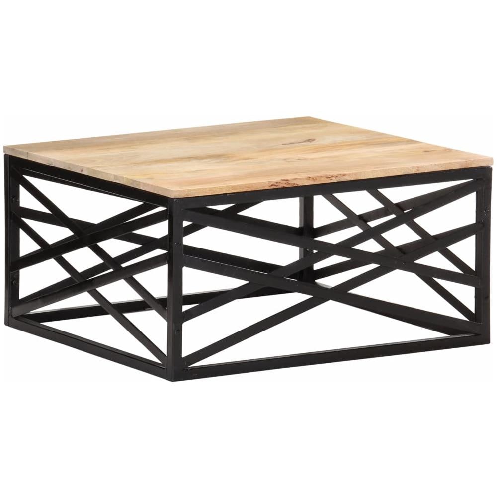Tavolino Da Caffè 68x68x35 Cm In Legno Massello Di Mango - Foto 1