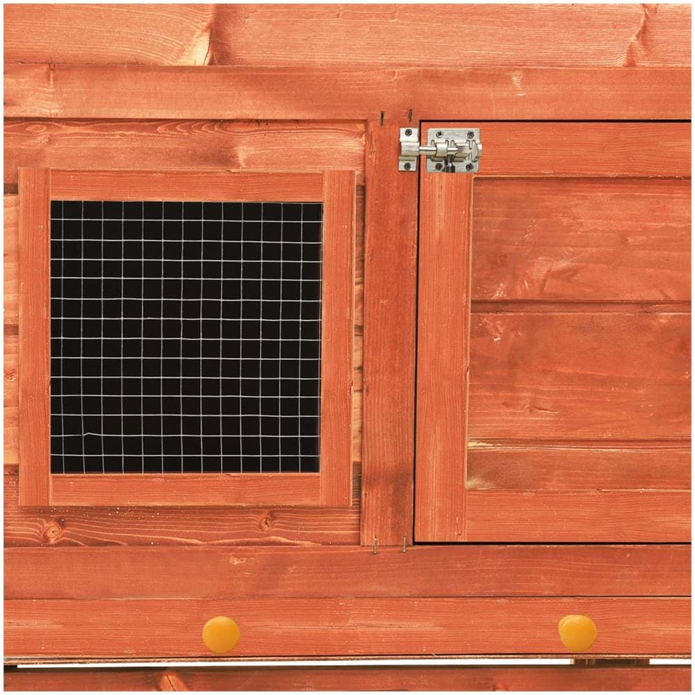 Conigliera 140x63x120 cm Legno Massello di Abete - Foto 2