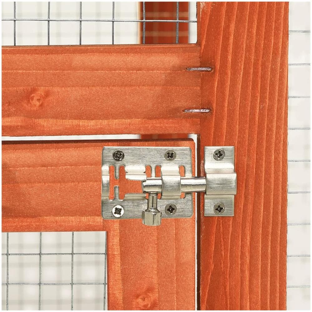 Conigliera 140x63x120 cm Legno Massello di Abete - Foto 3