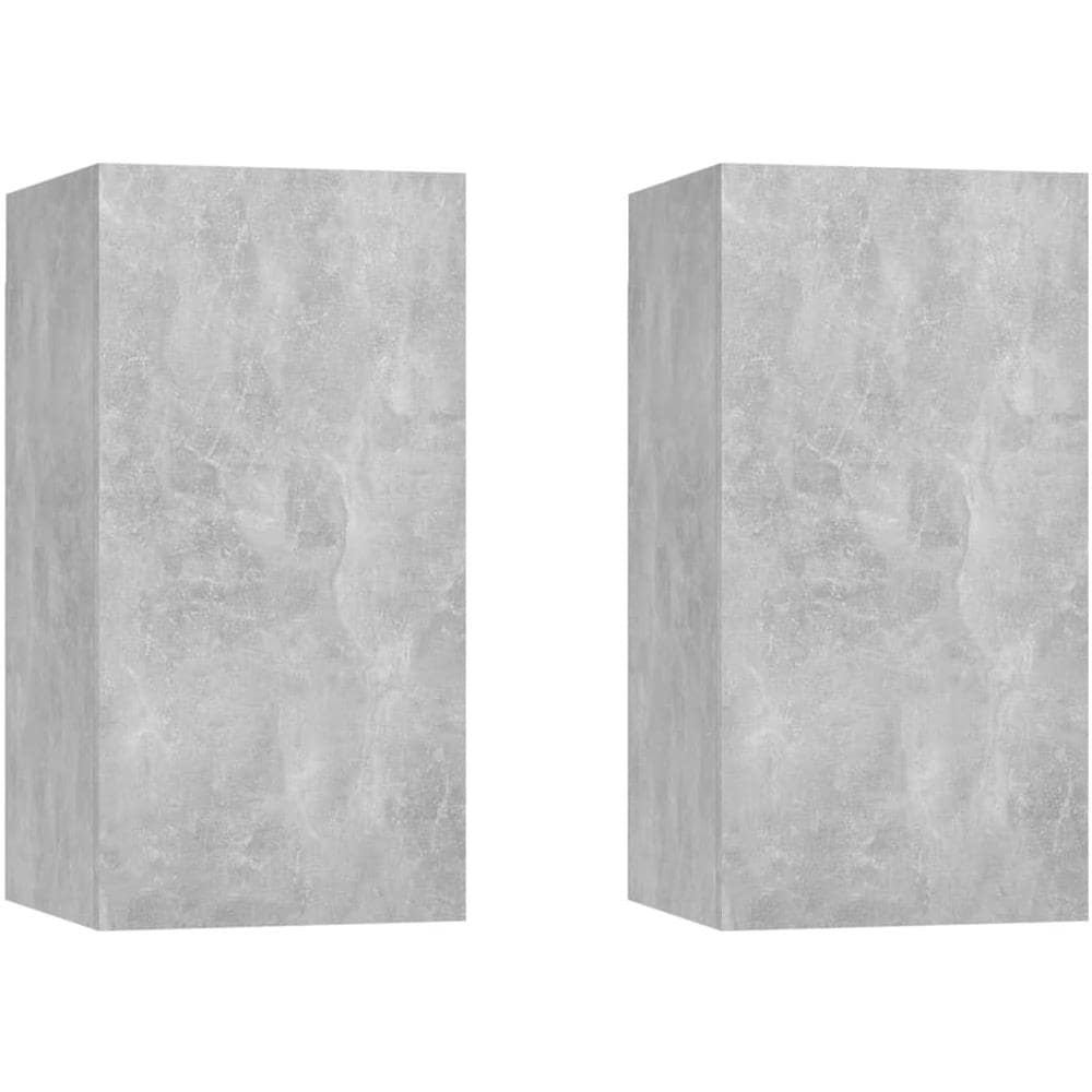 Mobili TV 2pz Grigio Cemento 30,5x30x60 cm Legno Multistrato - Foto 2