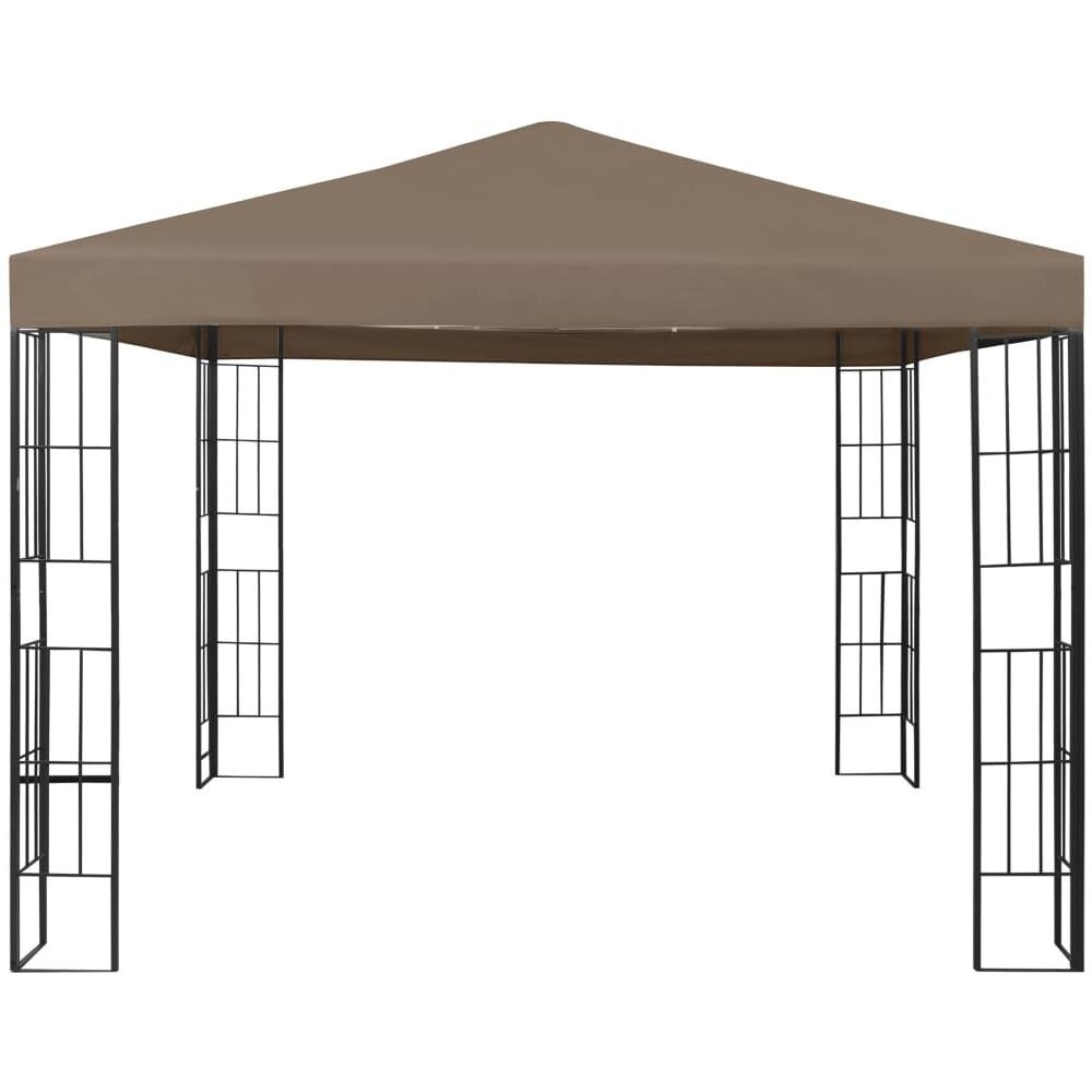 Gazebo con Luci a Stringa LED 3x3 m Grigio Talpa - Foto 3