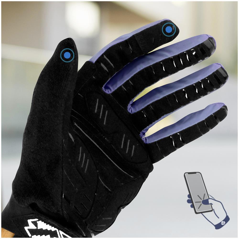 Guanti Tattili Da Bici Palmo Antiscivolo West Biking Taglia Xs Azzurri - Foto 2