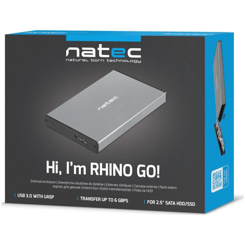2,5"" Sata - Usb 3.0 Rhino Go Nero (nkz-0941)  - Foto 2