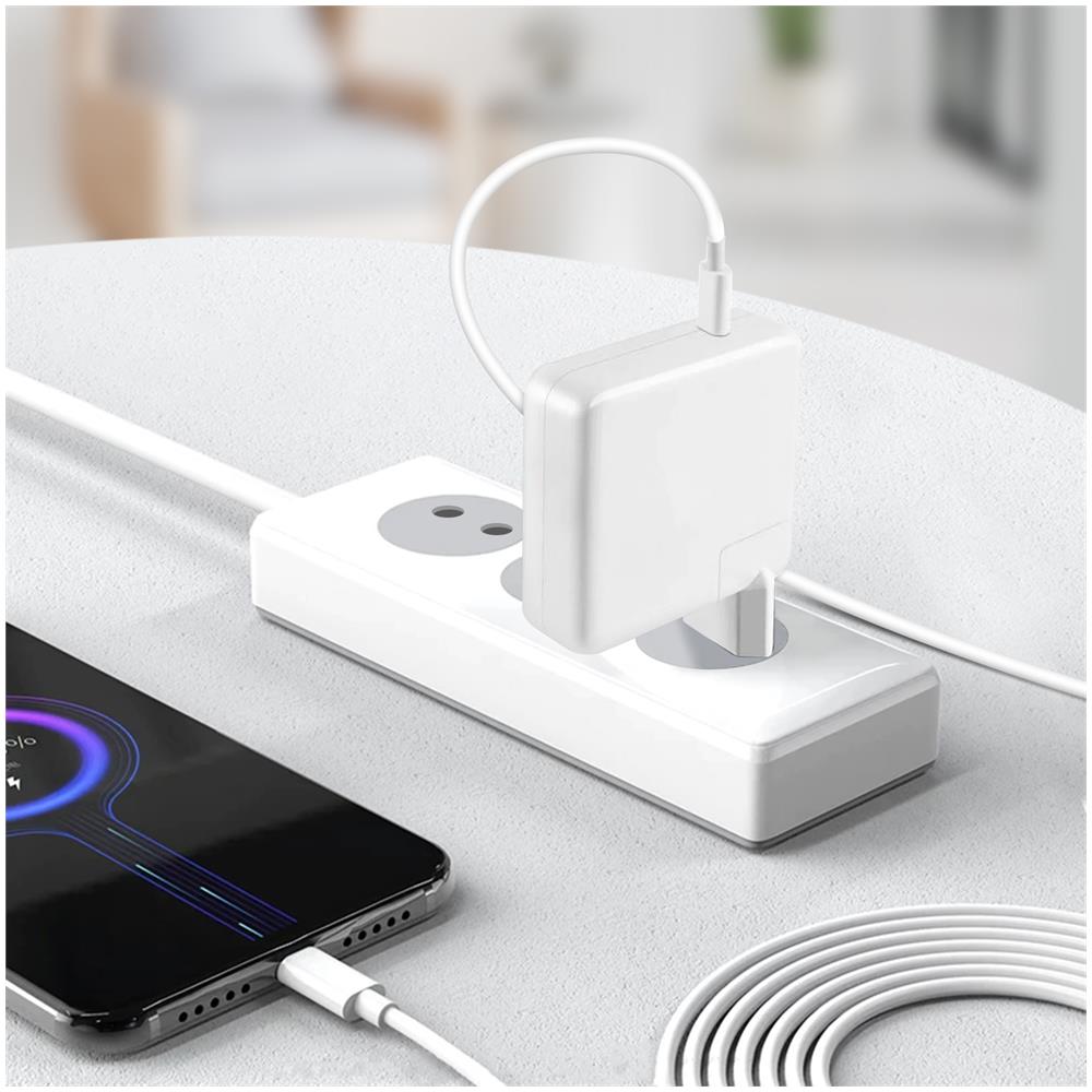 Caricabatterie Da Muro Potenza 96w Con Cavo Usb-c 2 Metri Compatto Bianco Linq - Foto 5