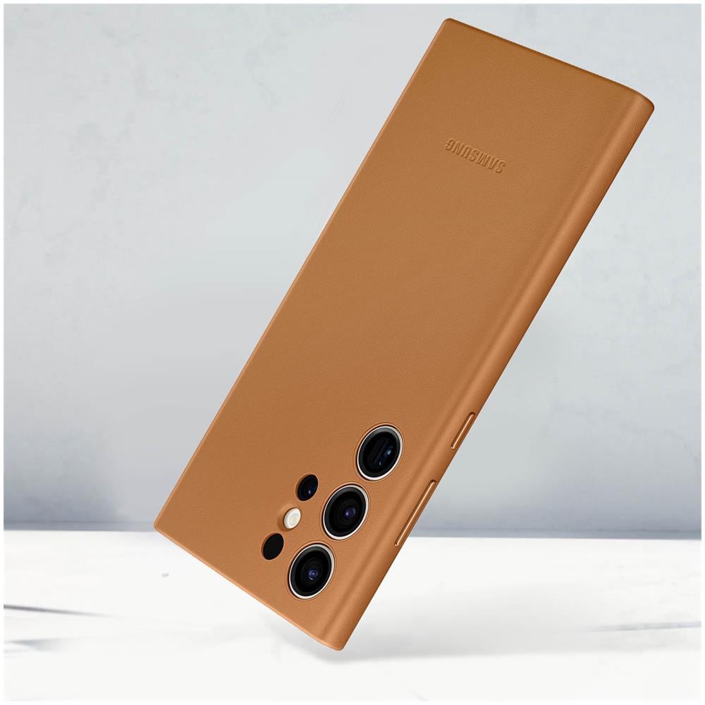 Cover Samsung S23 Ultra Vera Pelle Originale Samsung Leather Cover Camel - Foto 2