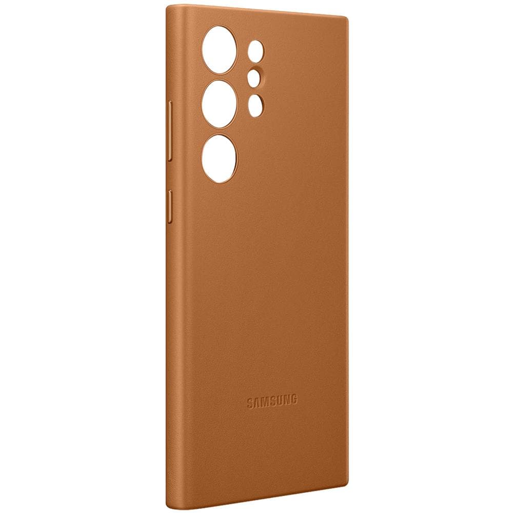 Cover Samsung S23 Ultra Vera Pelle Originale Samsung Leather Cover Camel - Foto 5