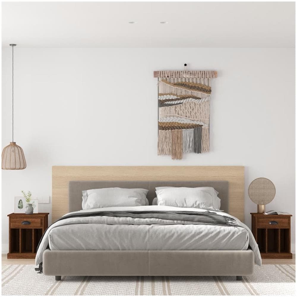 Comodini 2 Pz Rovere Marrone 43x36x50 Cm - Foto 1