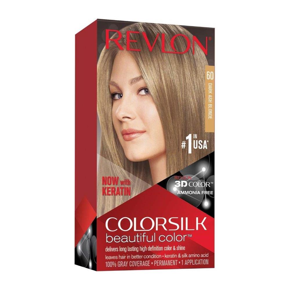 Permanent Hair Color, Tintura Permanente Per Capelli, Colorisilk Con Copertura Dei Capelli Grigi Al 100%, Senza Ammoniaca, Cheratina E Aminoacidi, 60 Biondo Scuro Cenere, 44 Oz (confezione Da 1) - Foto 2