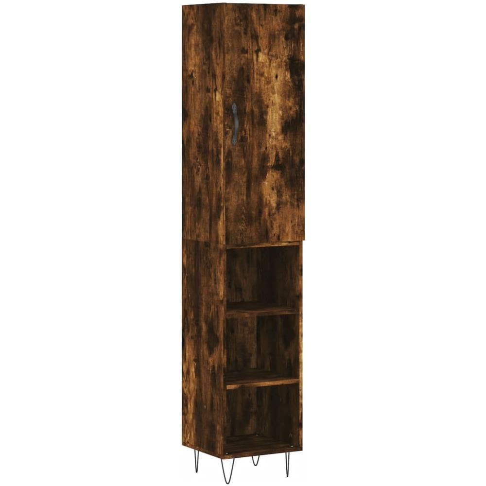 Credenza Rovere Fumo 34,5x34x180 Cm In Legno Multistrato - Foto 2