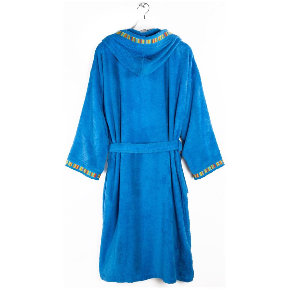Accappatoio Con Cappuccio Spugnissima Yupi Junior In Cotone Colore Blu Misura 10-12 Anni - Foto 1