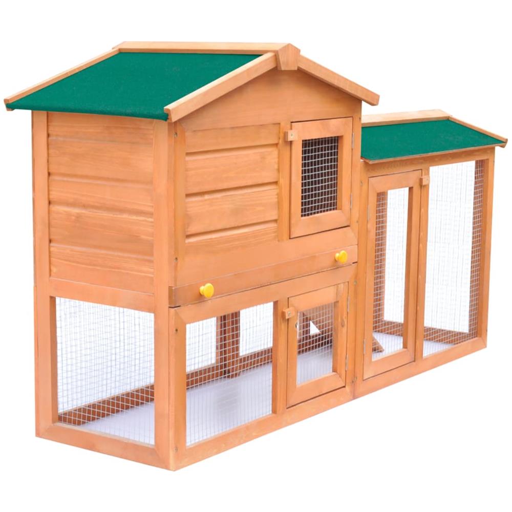 Conigliera all'Aperto Gabbia Animali Piccoli Casetta in Legno - Foto 2