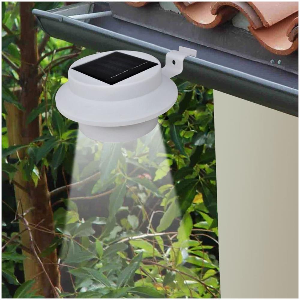 Esterno Lampada Solare Set 6 Pezzi Recinzione Luce Bianca - Foto 2