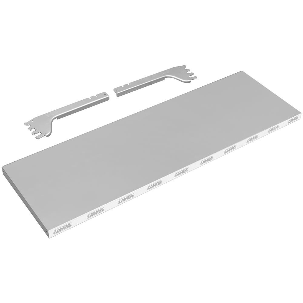 Ripiano Argento Per Scaffali Lineari A Doghe Argento - 100x33 Cm - Foto 1