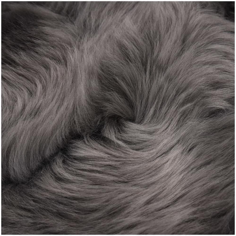 Cuscini Sedie 2 pz Grigio Chiaro 40x40cm Vera Pelle di Montone - Foto 2