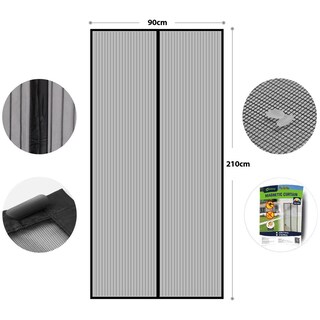 Zanzariera 150x140 Tenda Magnetica Zanzariera 142 X 140 Cm, Anti-Zanzare, Anti-Insetti, Rete Ultra-Fine, Installazione Facile, Tenda Zanzariera Porta Finestra Per Porta Finestra Balcone, Nero Zanzariera Finestra 120x140