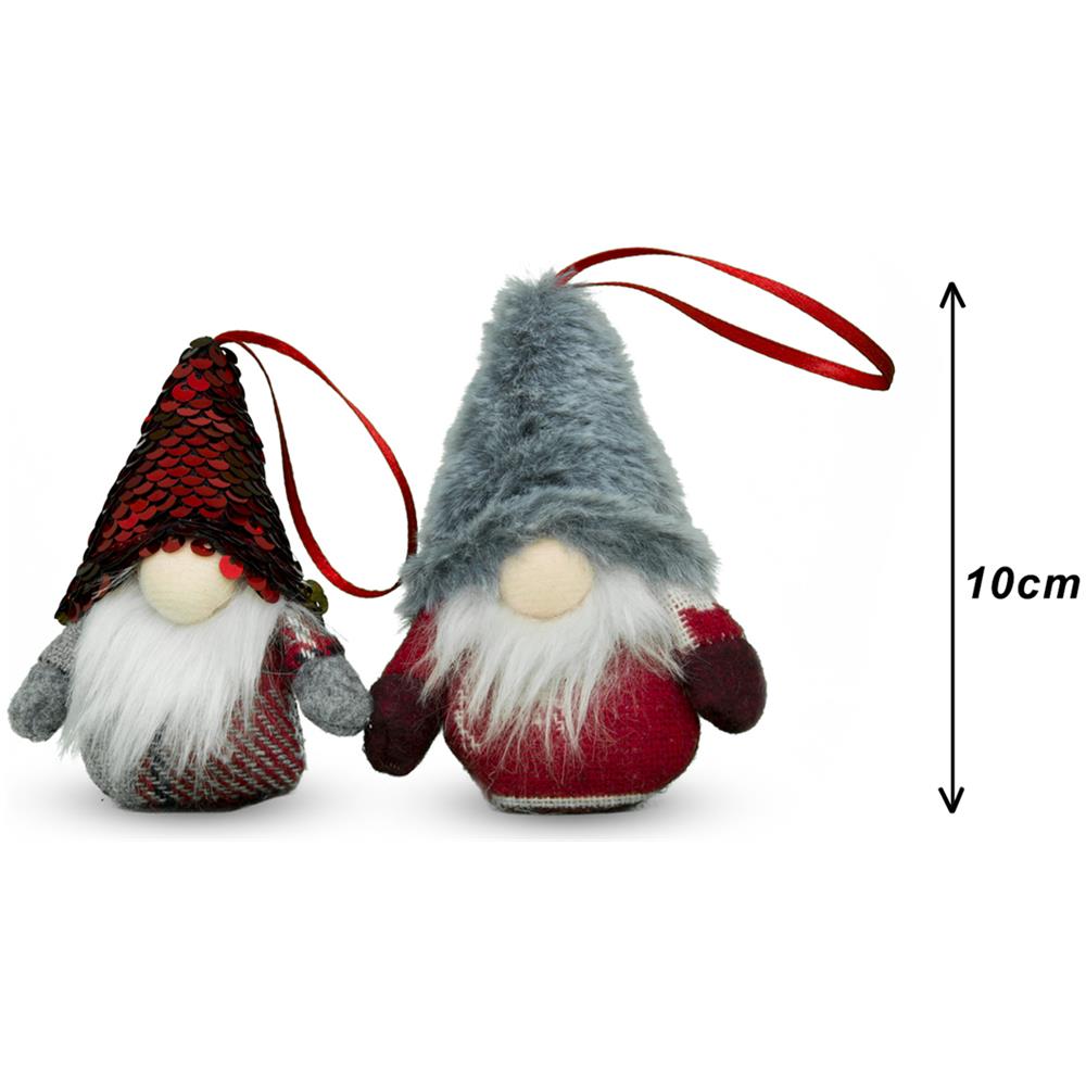 Set 12-24 Pezzi Addobbi Decorazione Albero Natale Gnomo Elfo E Fatine 10 Cm 24 Pezzi Gnomi-fatine - Foto 2