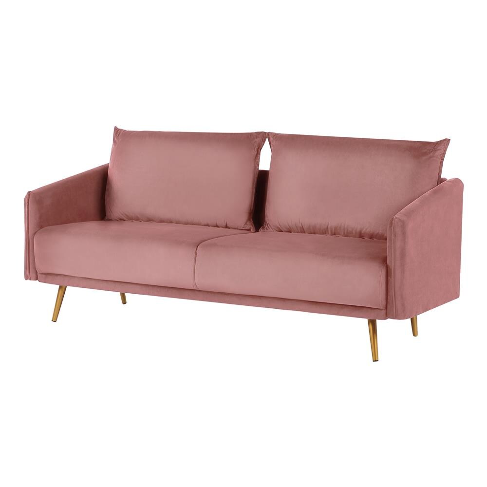 Set Divani In Velluto Rosa 5 Posti Maura - Foto 2