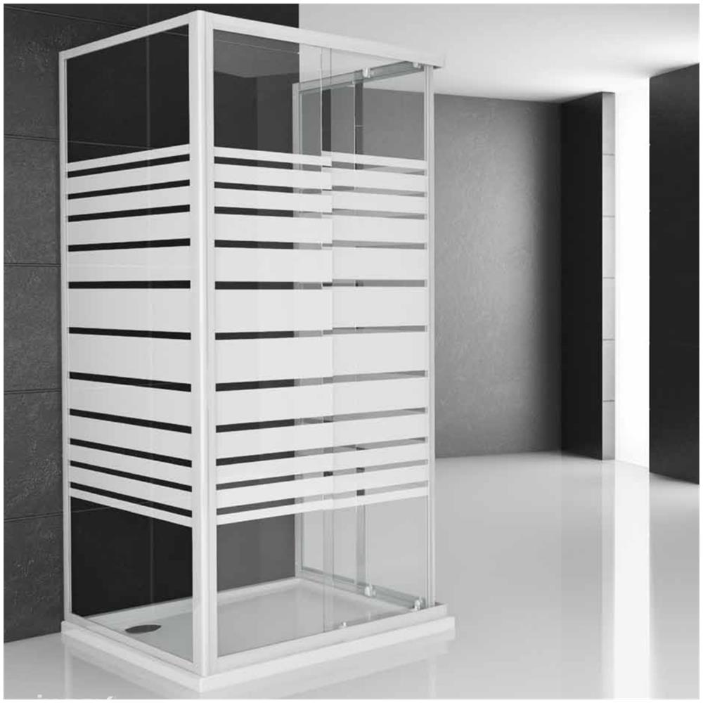 Lato Fisso Box Doccia Adatto Box Corner Cristallo Temprato *** Misure : 77-79.5xh185 Cm Serigrafato - Foto 1