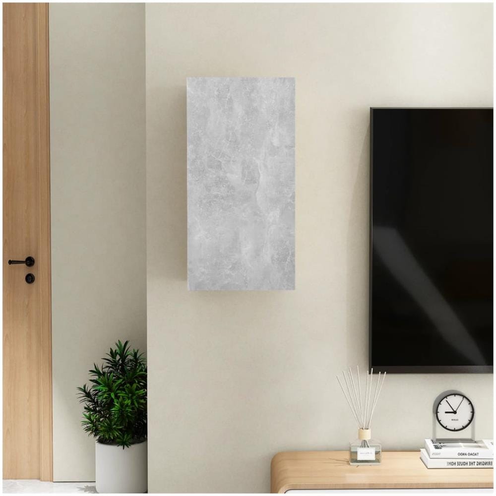 Mobile Porta TV Grigio Cemento 30,5x30x60 cm Legno Multistrato - Foto 11