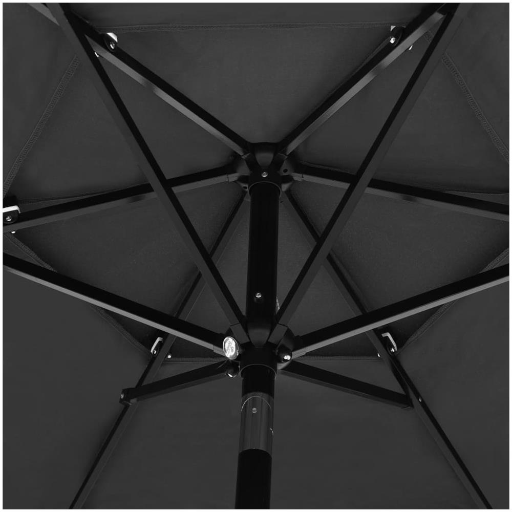Ombrellone a 3 Livelli con Palo in Alluminio Antracite 2,5 m - Foto 3