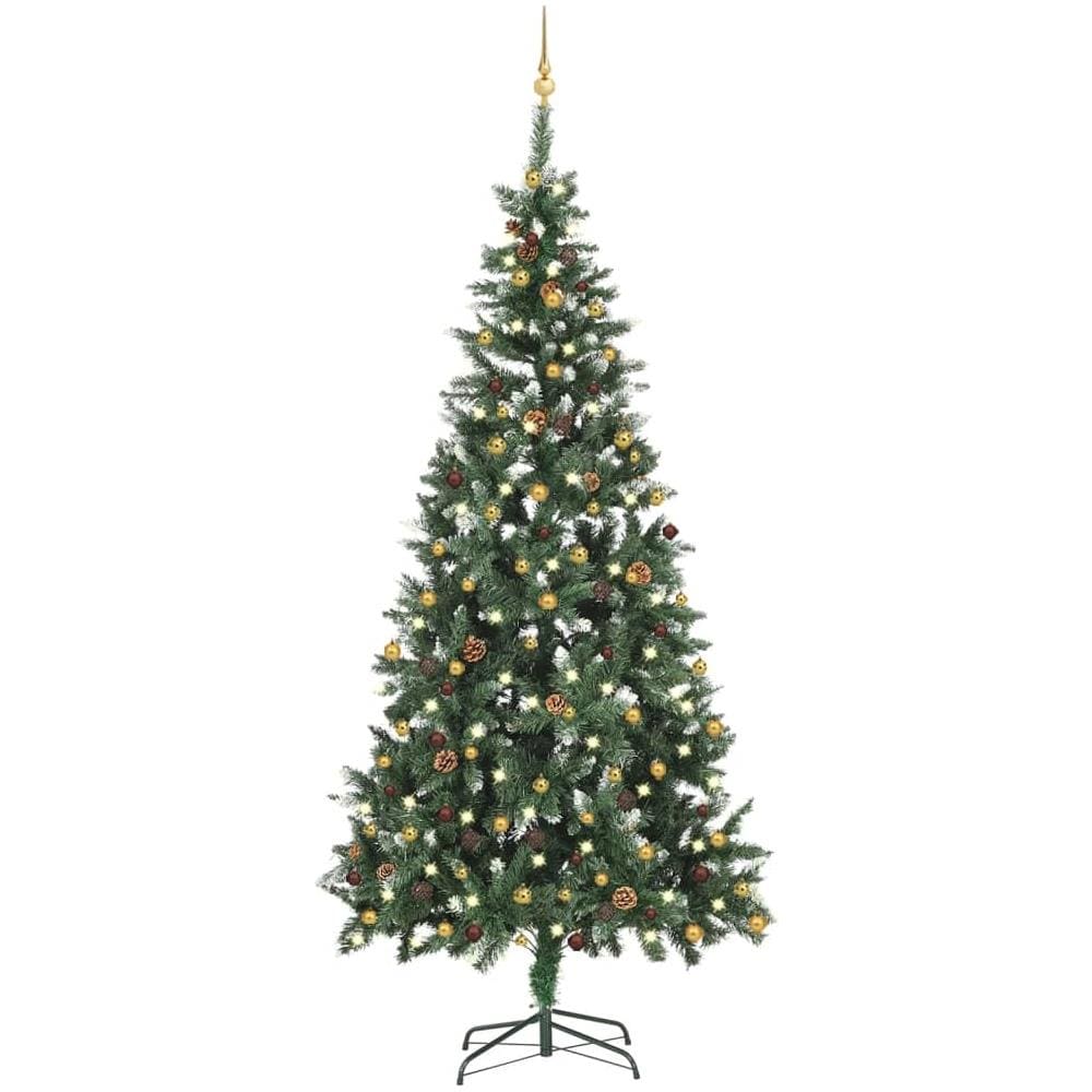 Albero di Natale Artificiale con LED e Set Palline 210 cm - Foto 1
