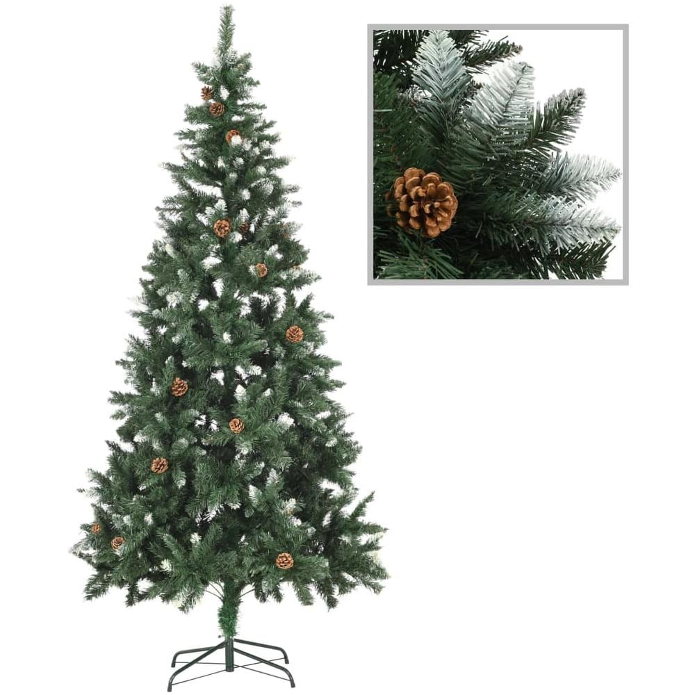 Albero di Natale Artificiale con LED e Set Palline 210 cm - Foto 3
