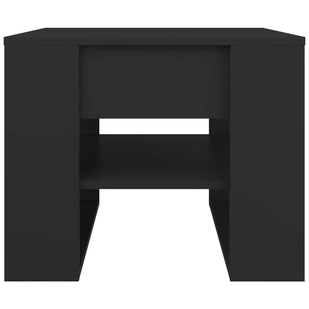 Tavolino Da Salotto Nero 55,5x55x45 Cm In Legno Multistrato - Foto 2