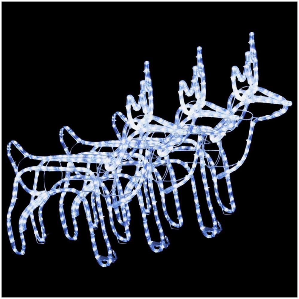 Figure Natalizie Renne 3 Pz Bianco Freddo 60x30x60 Cm - Foto 2