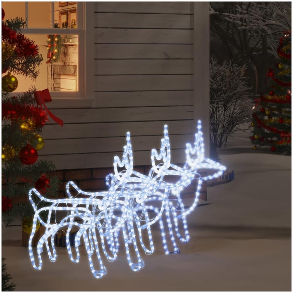 Figure Natalizie Renne 3 Pz Bianco Freddo 60x30x60 Cm - Foto 1