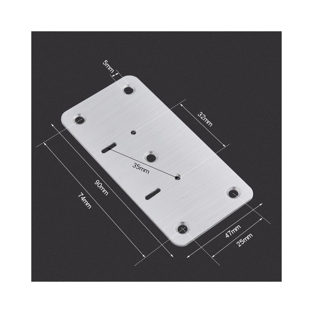 Piastra Di Riparazione Per Cerniere Per Mobili, Confezione Da 4 Silver - Foto 2