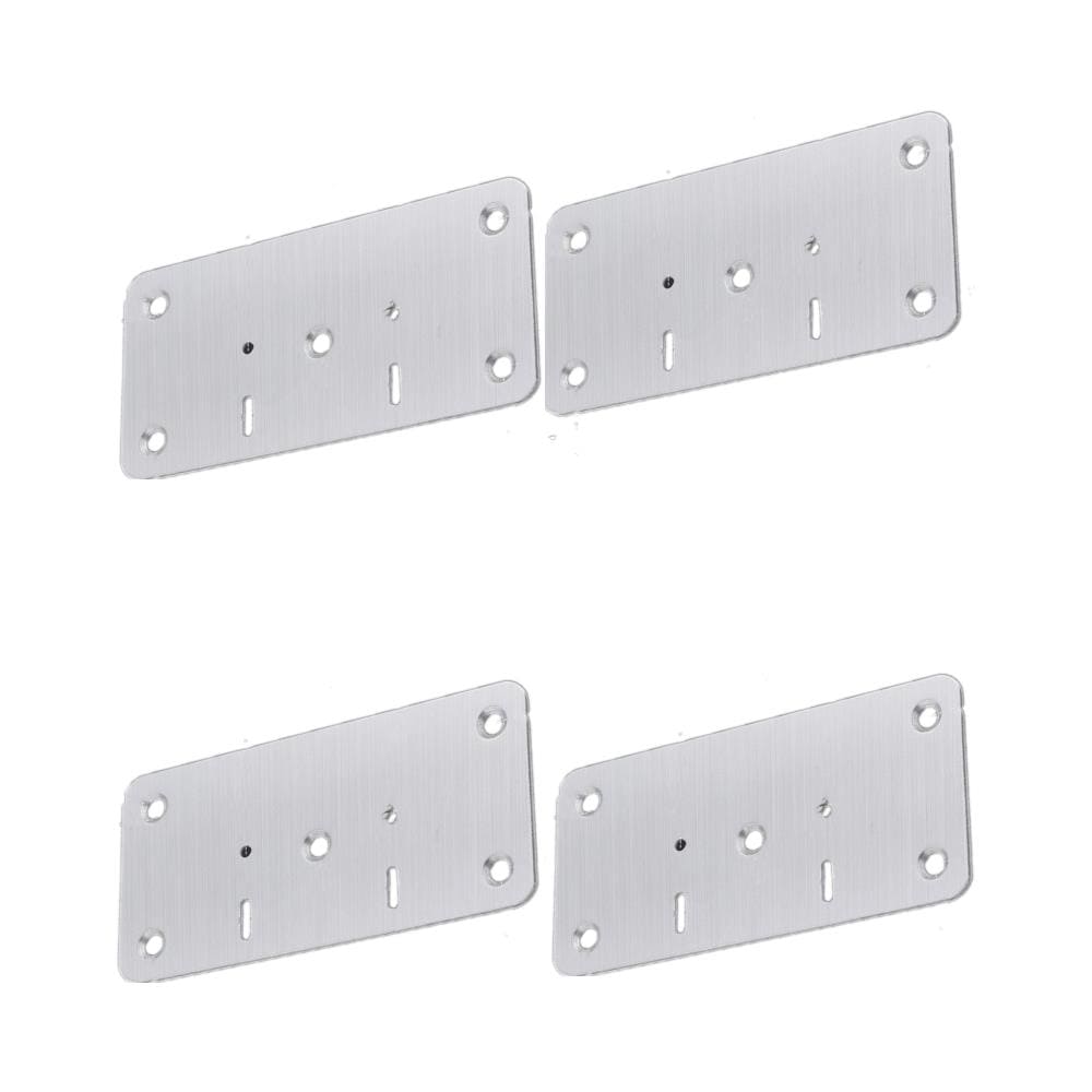 Piastra Di Riparazione Per Cerniere Per Mobili, Confezione Da 4 Silver - Foto 1