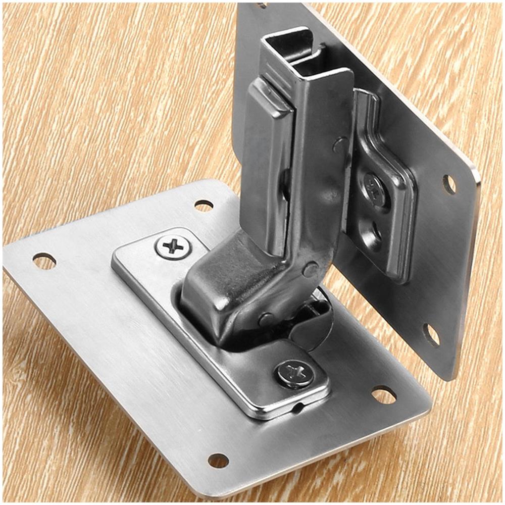 Piastra Di Riparazione Per Cerniere Per Mobili, Confezione Da 4 Silver - Foto 5