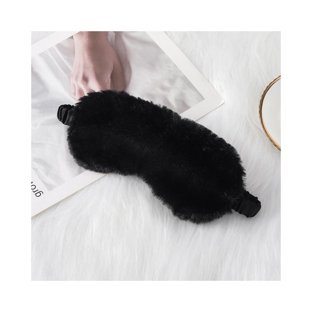 Maschera Per Dormire Imitazione Seta Nero - Foto 2