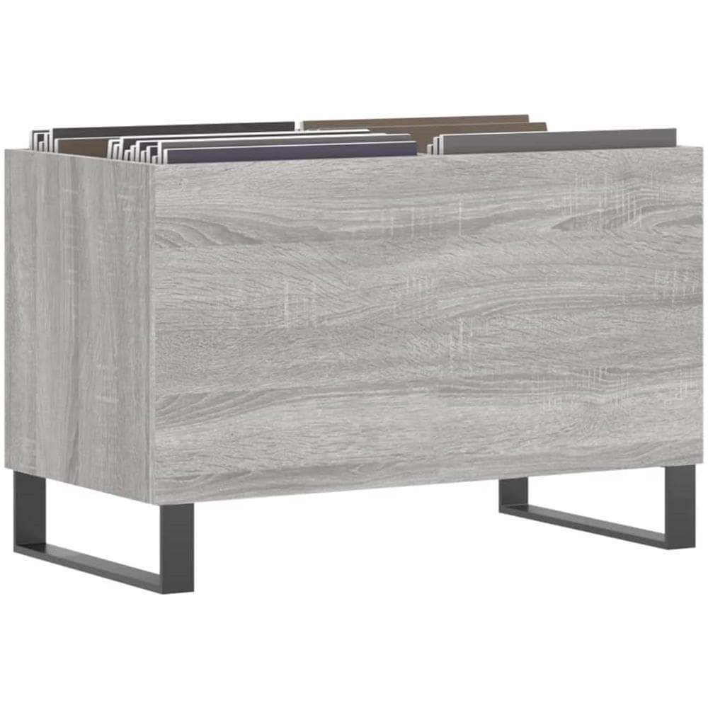 Mobile Porta Dischi Grigio Sonoma 74,5x38x48 Legno Multistrato - Foto 2