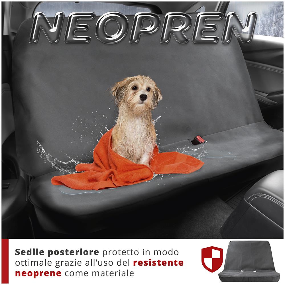 Coprisedile Auto In Neoprene, Protezione Sedile Posteriore Impermeabile, Robusto Cuscinetto Protettivo Universale E Sottotappeto Protettivo Auto /autocarro - Foto 2