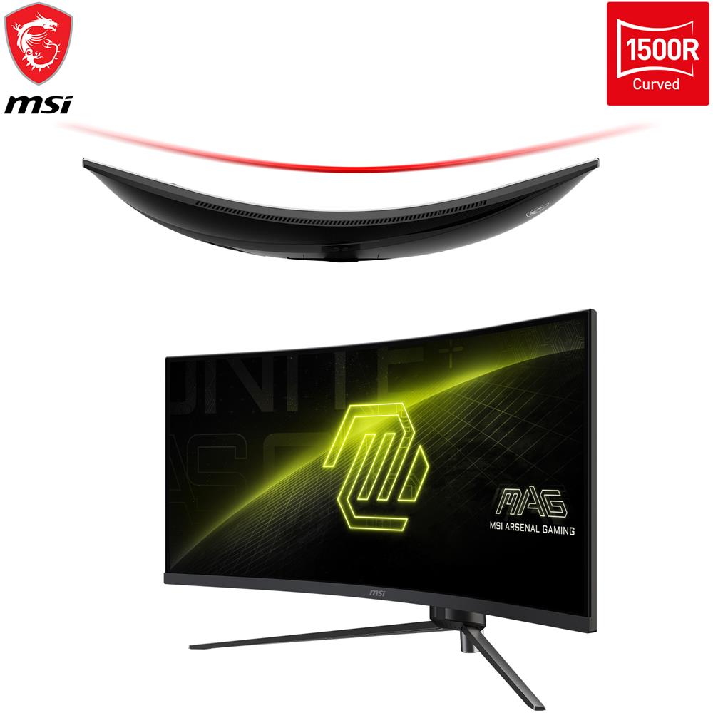 Monitor 34" LED VA Curvo Gaming MAG 345CQRDE Ultra Wide Dual Quad HD 3440 x 1440 Pixel Tempo di Risposta 1 ms Frequenza di Aggiornamento 180 (Hz) - Foto 10