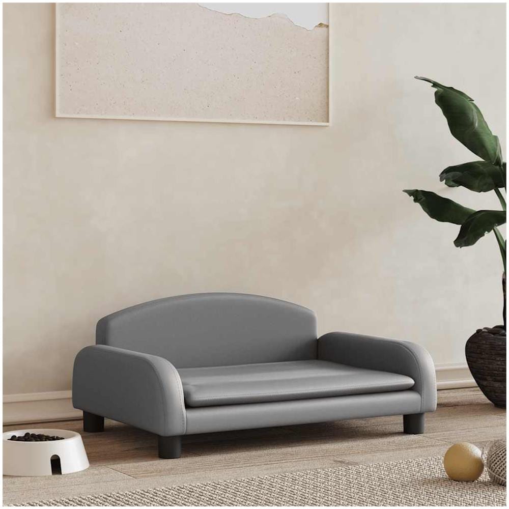 Lettino per Cani Grigio 70x45x30 cm in Similpelle - Foto 2