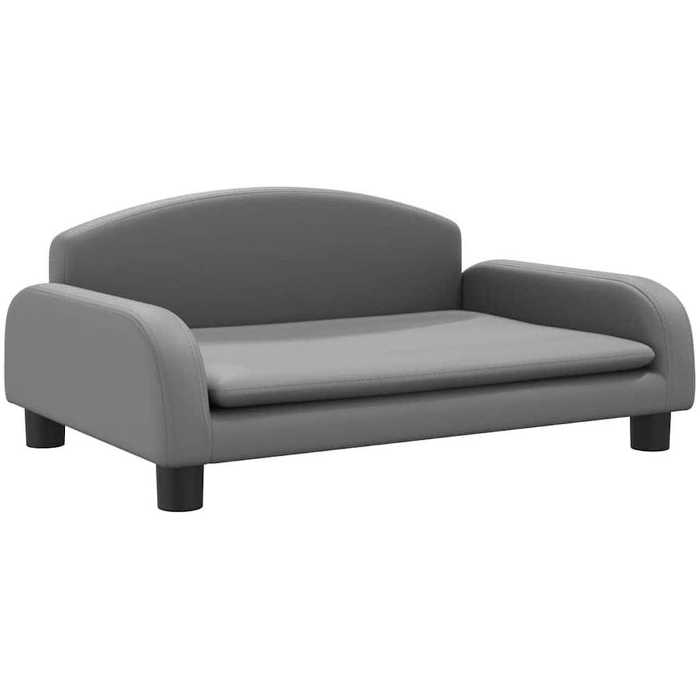 Lettino per Cani Grigio 70x45x30 cm in Similpelle - Foto 1